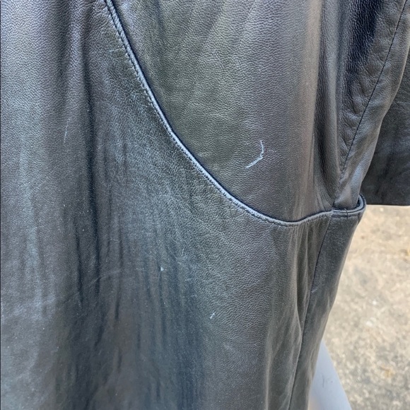 Rad 80’s Vintage Genuine Leather Duster Trench Overcoat - Picture 12 of 13